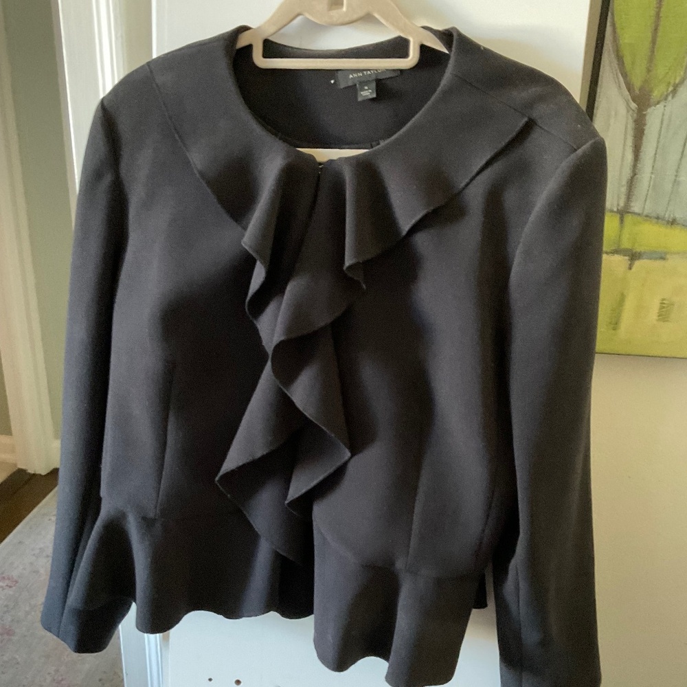 Classy Ann Taylor ruffled jacket